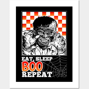 scary monster boo halloween Posters and Art